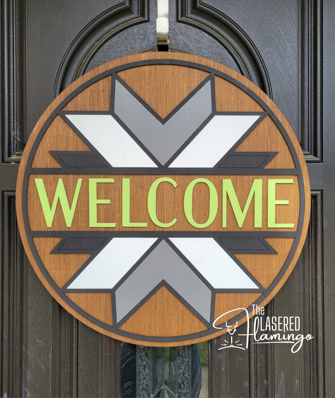 Quilted Wood Door Hanger
