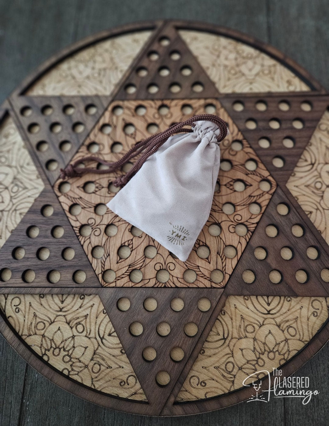 Wood Chinese Checkers Game