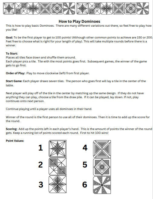 Wooden Dominoes Set