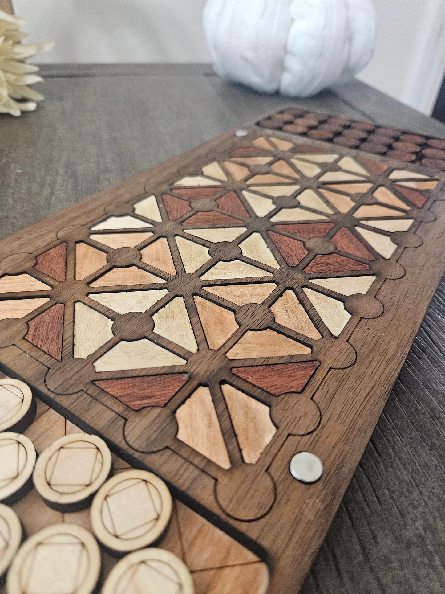 Fanorona Tzivi Wood Strategy Game