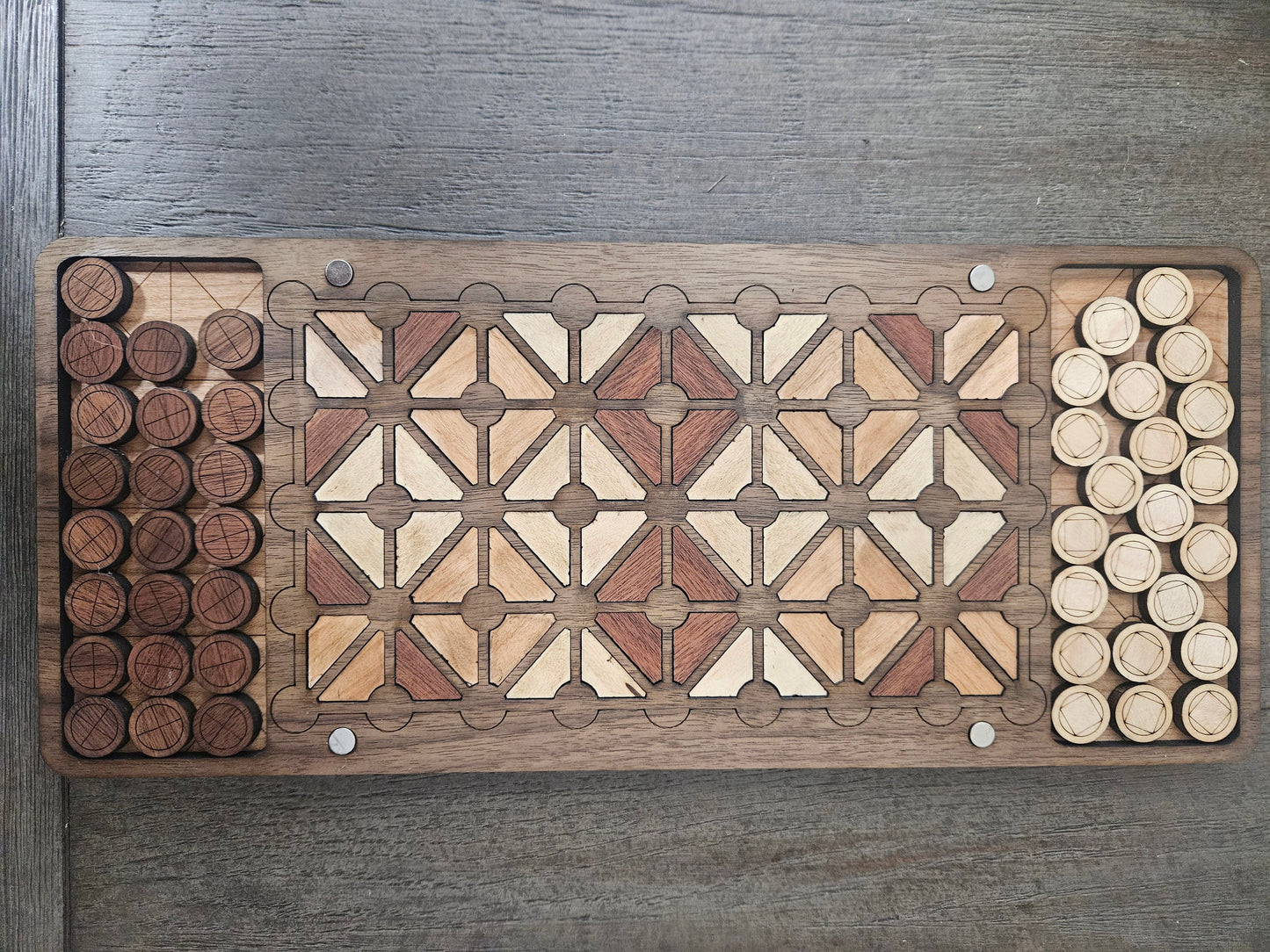 Fanorona Tzivi Wood Strategy Game