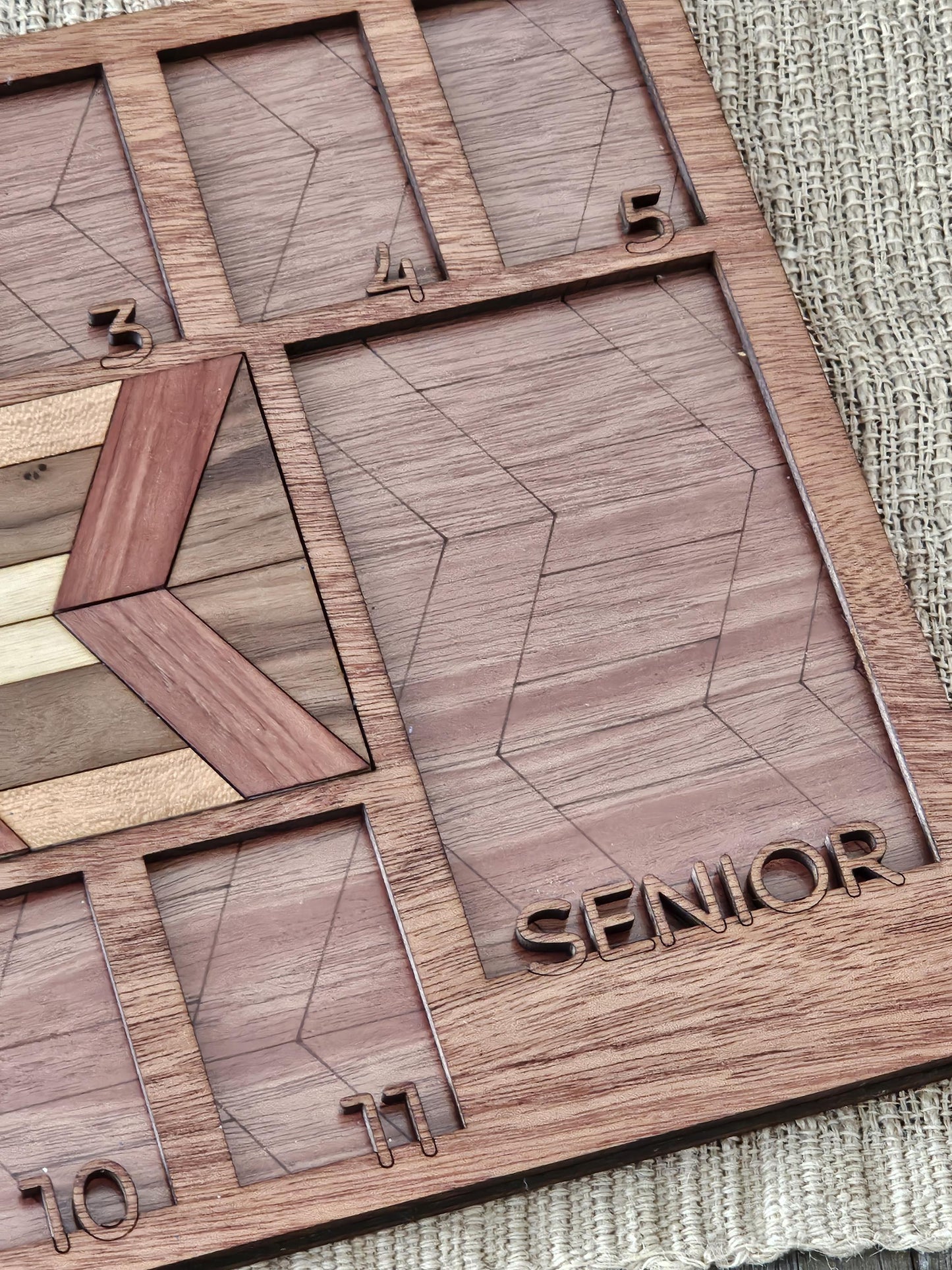 School Years Wood Picture Frame with Quilt Detail