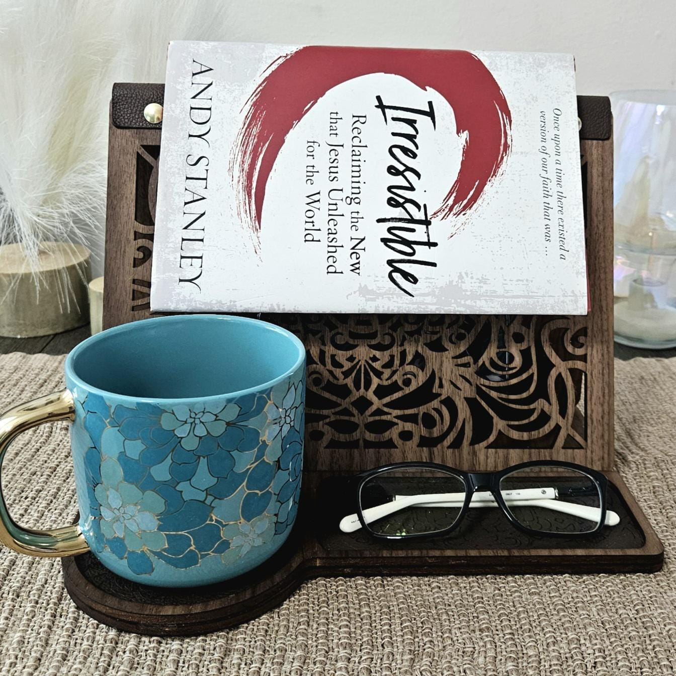 Walnut Wooden Book Valet