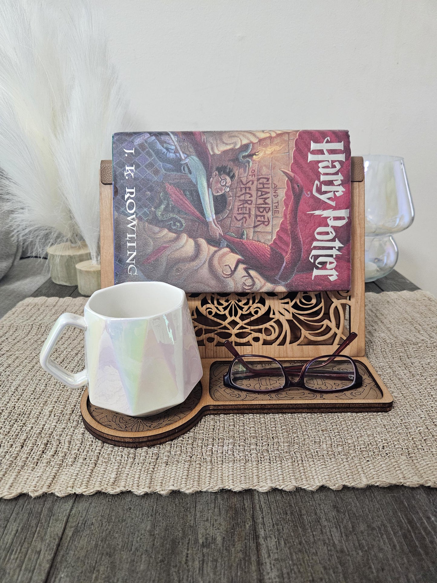 Cherry Wooden Book Valet