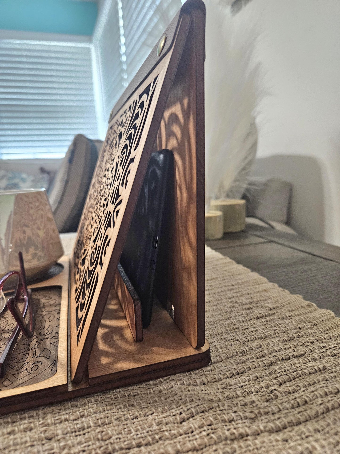 Cherry Wooden Book Valet