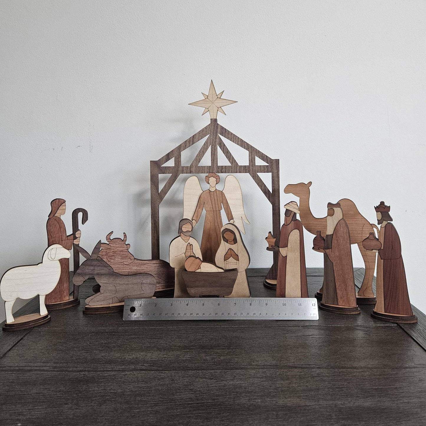 Large Rustic Heirloom Nativity Set