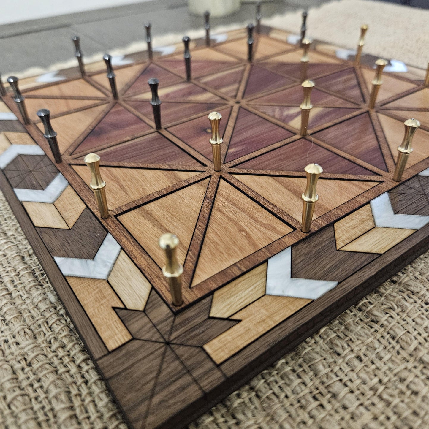 Wooden Alquerque Board Game