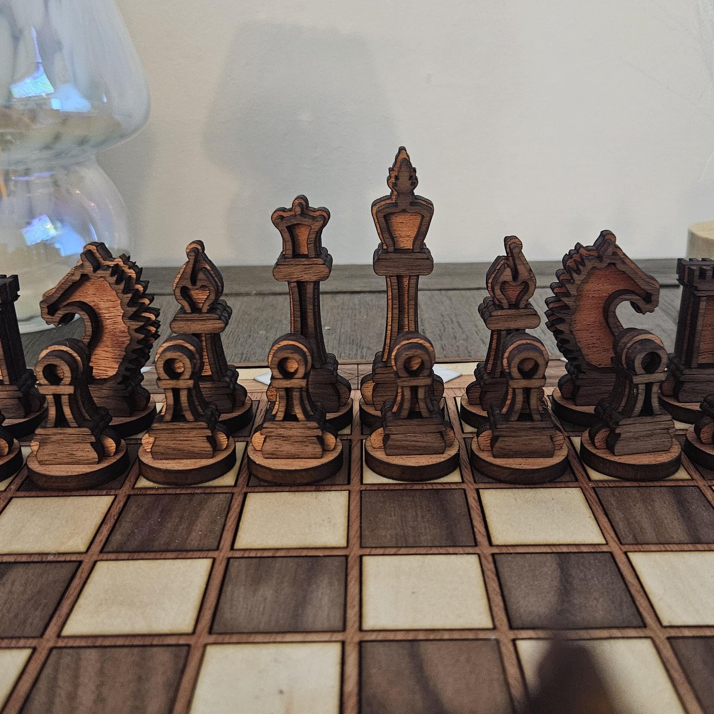 Luxury Handcrafted Wood Chess Set