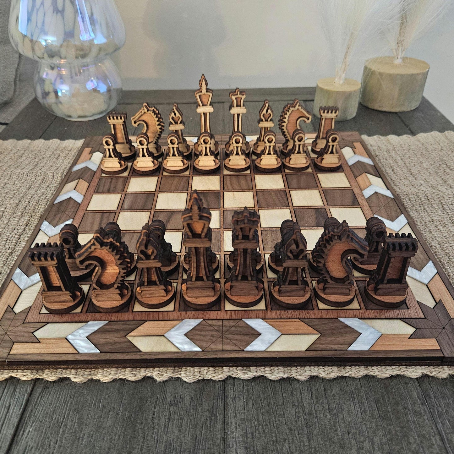 Luxury Handcrafted Wood Chess Set