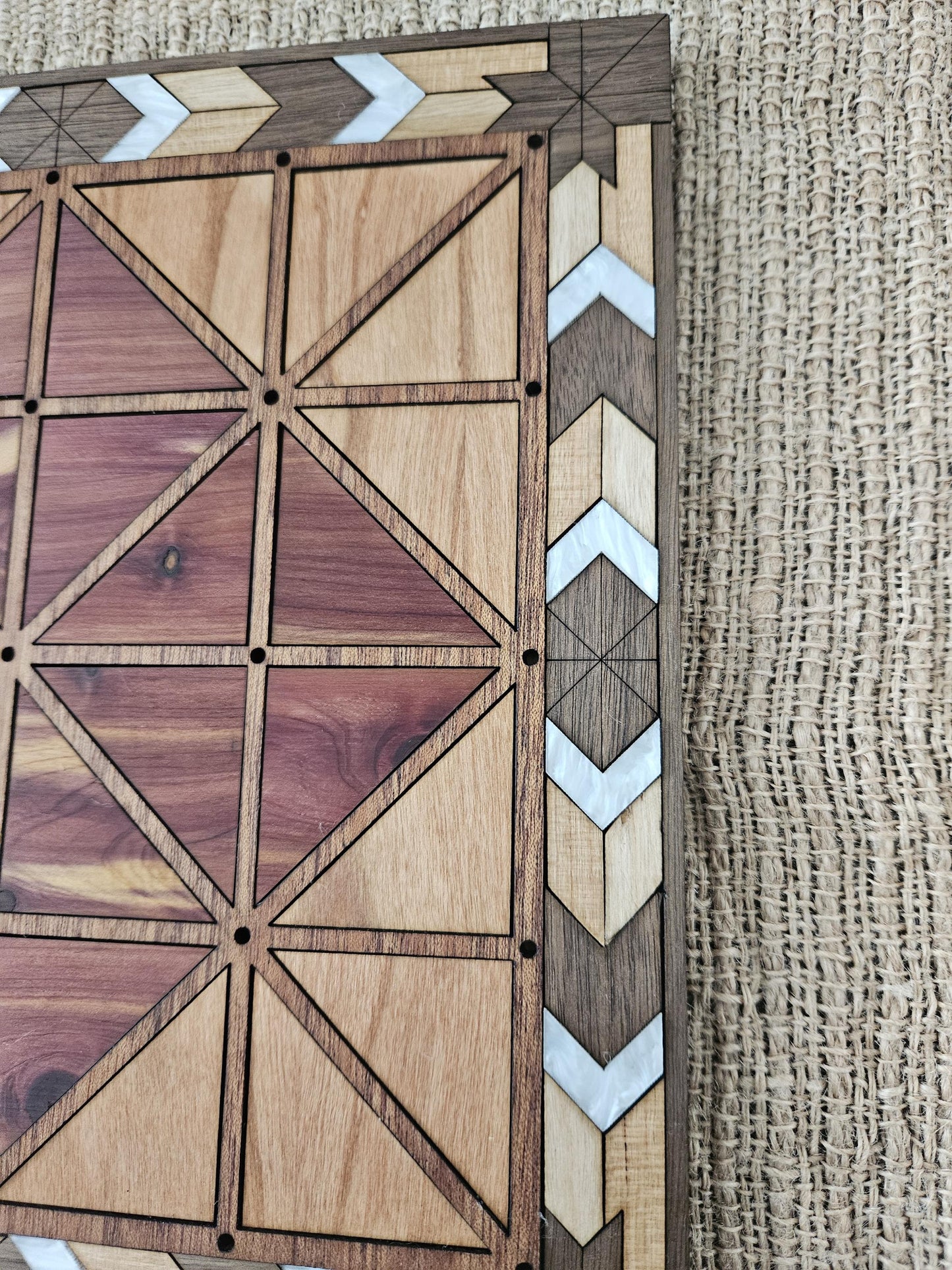 Wooden Alquerque Board Game