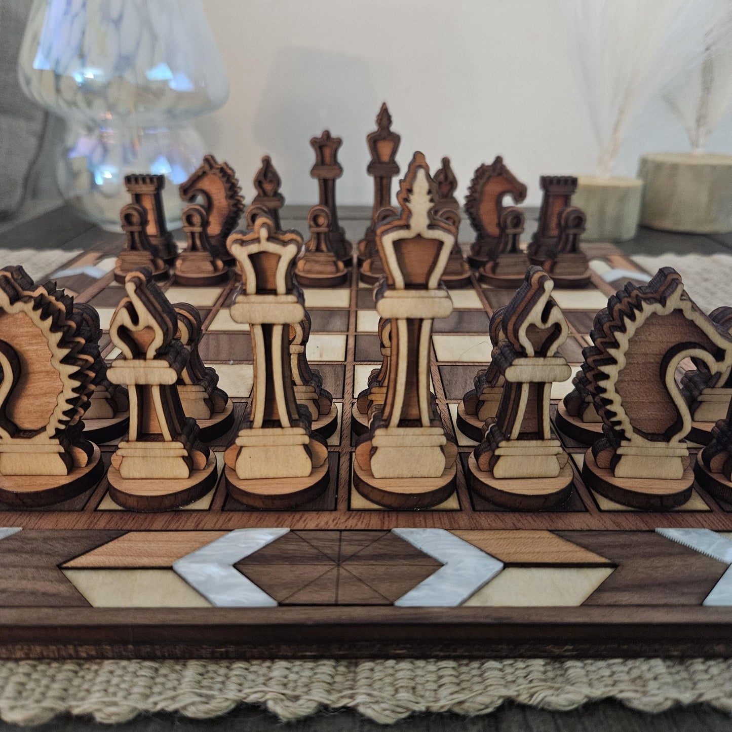 Luxury Handcrafted Wood Chess Set
