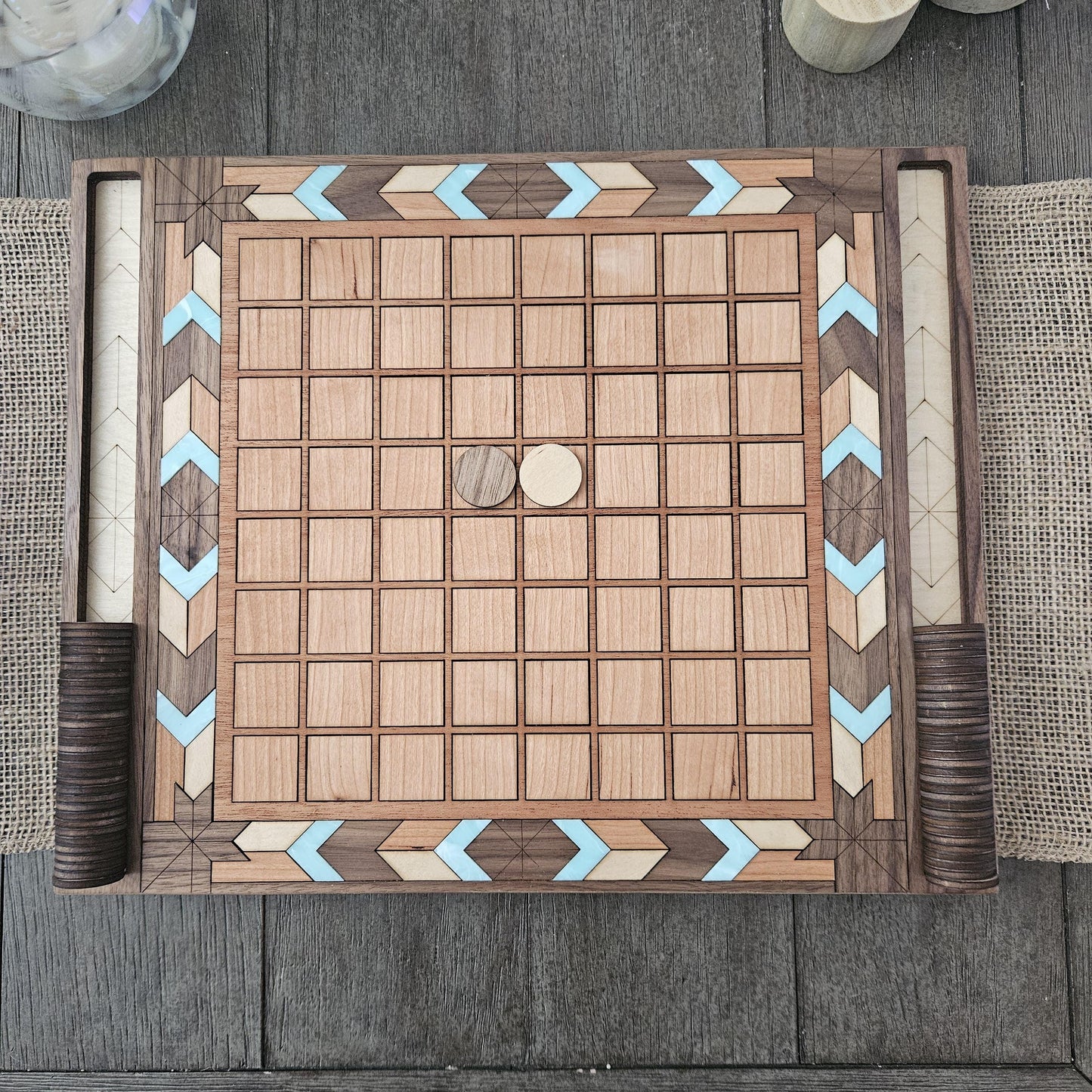 Wooden Reversi Game