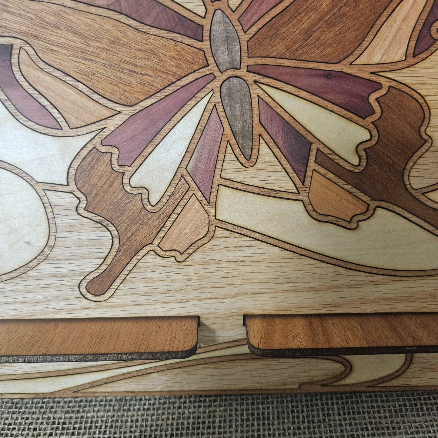 Wooden Butterfly Tablet or Cookbook Stand
